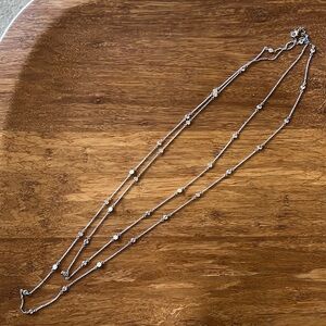 NWOT Unbranded extra long faux diamond necklace